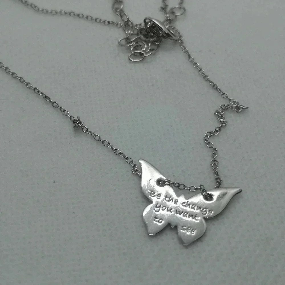 Sterling butterfly necklace